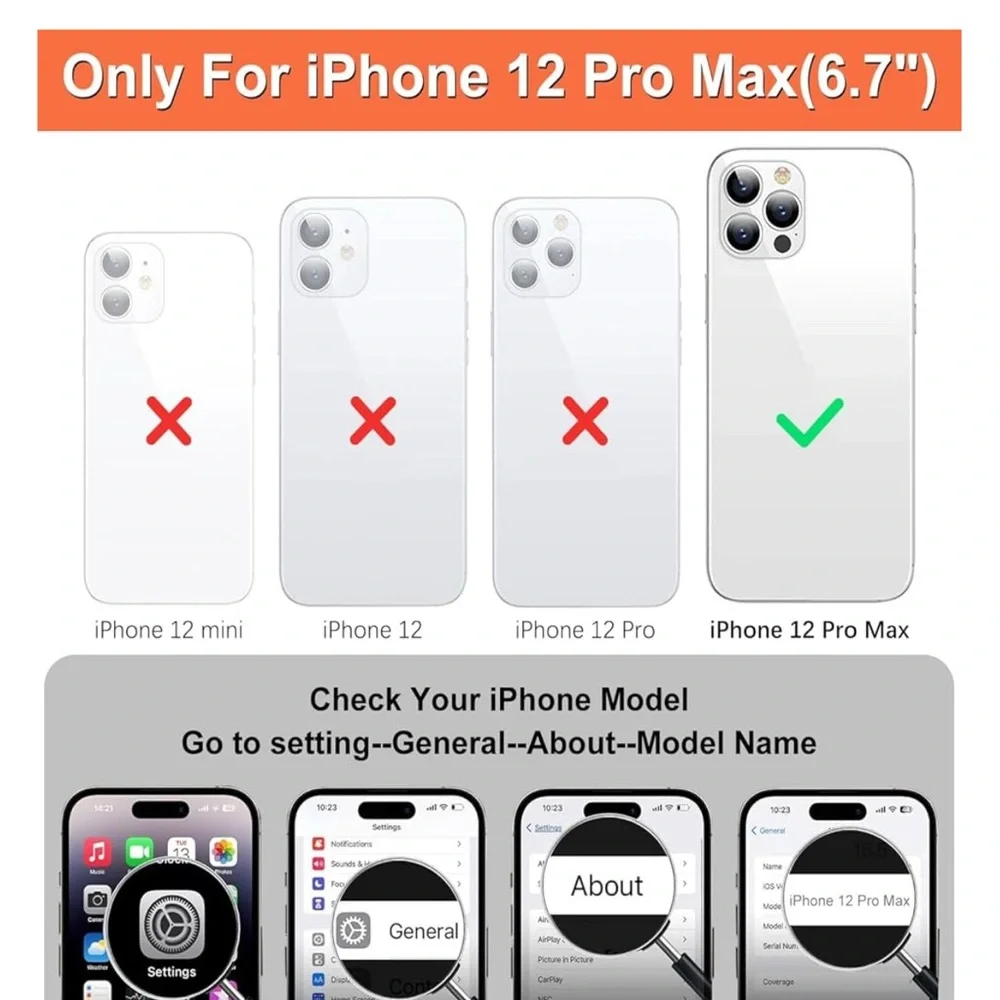 iPhone 12 Max Pro Leopard Print Phone Case with Card Holder - Picture 3 of 7